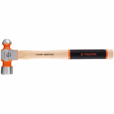 Martillo 40oz de Bola Boca1-5/8" Mango16-1/2", Grabado Laser Antiderrapante, MB-40 16905 Truper