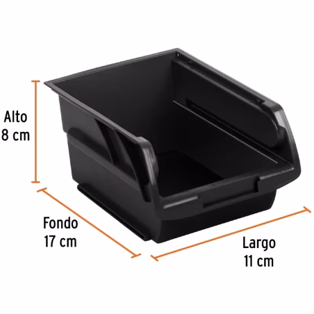 Gaveta Bandeja Apilables 17x11x8cm Polipropileno, Truper 10889