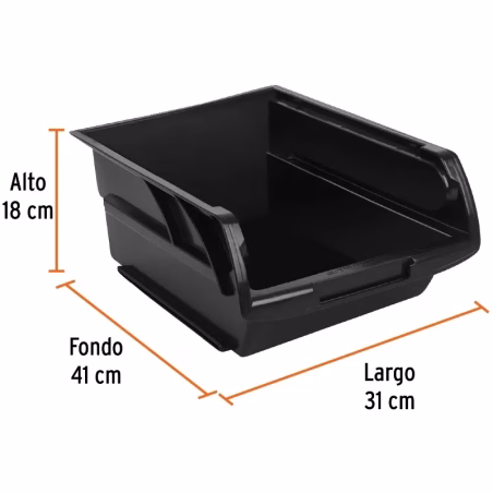 Gaveta Bandeja Apilables 41x31x18cm Polipropileno, Truper 11201
