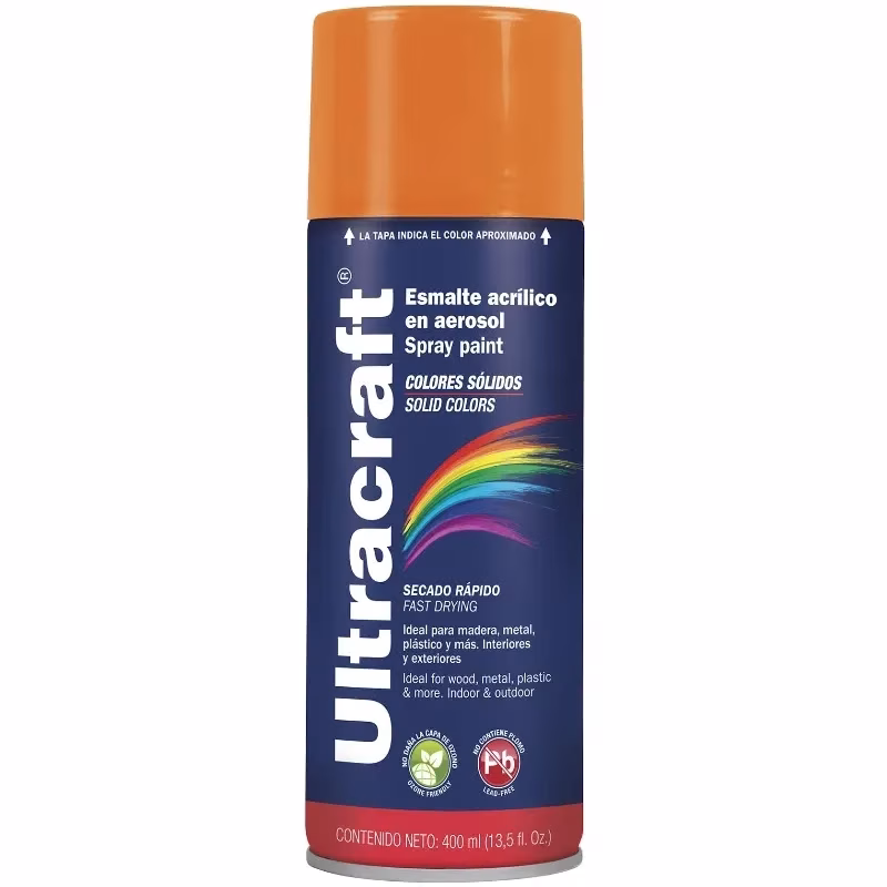 Pintura en Spray Ultracraft Caterpillar, 400ml, secado rapido libre de Plomo, PA-CA-U 40040 Truper