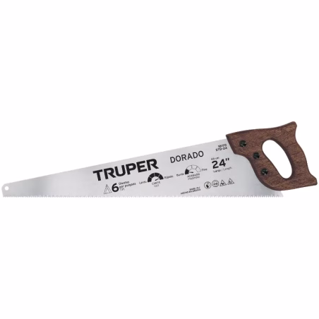 Serrucho Dorado 24" Espesor 0.8mm, DPP 7 en acero alto carbono templado, STD-24 18170 Truper