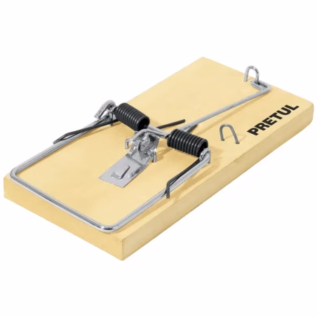 Trampa de Madera 7", para raton, activacion al sensible contacto, RAT-7M 23710 Pretul
