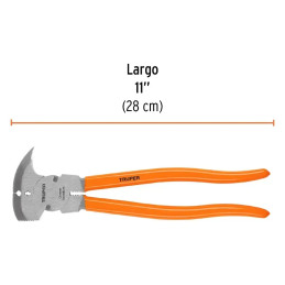 Alicate de Hacendado 11", acero al cromo vanadio mango de vinil, PACE-11 17354 Truper