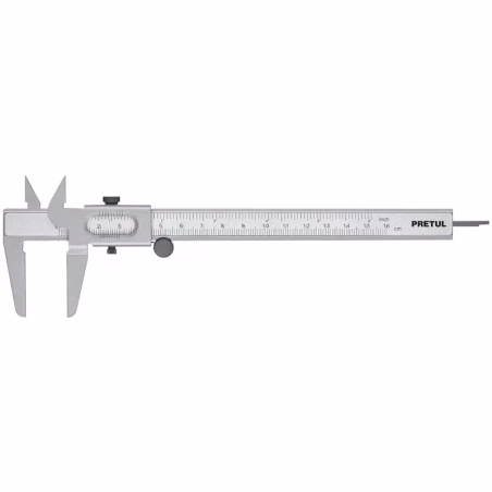 Calibrador Escolar Pulgadas y Milimetros 6" o 150mm, en acero, VER-6PX 21455 Pretul