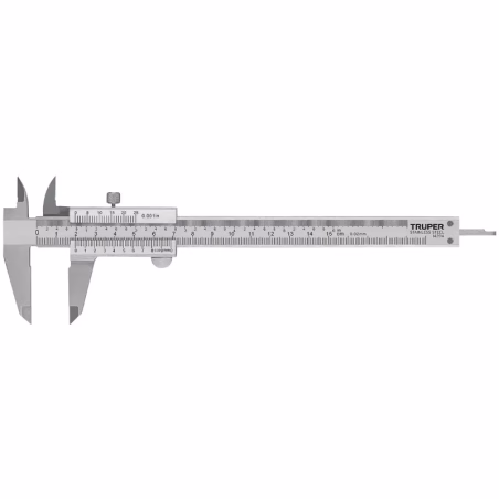 Calibrador Analogico Pulgadas y Milimetros 6 o 150mm", en acero inoxidable, CAL-6MP 14394 Truper