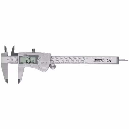 Calibrador Digital Pulgadas y Milimetros 6 o 150mm en acero inoxidable, CALDI-6MP 14388 Truper