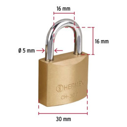 Candados 30mm S2 Hierro 2llaves Hermex 23522
