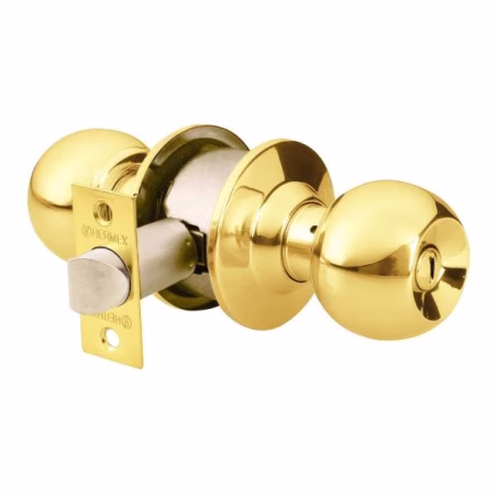 Cerraduras Pomo Dorado brillante Baño Hermex 43471