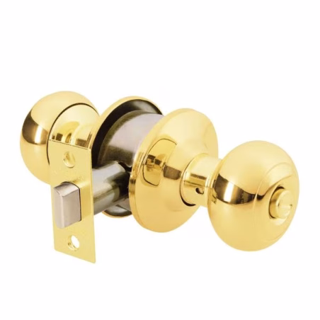 Cerraduras Pomo Oval Dorado brillante Baño Hermex 43456