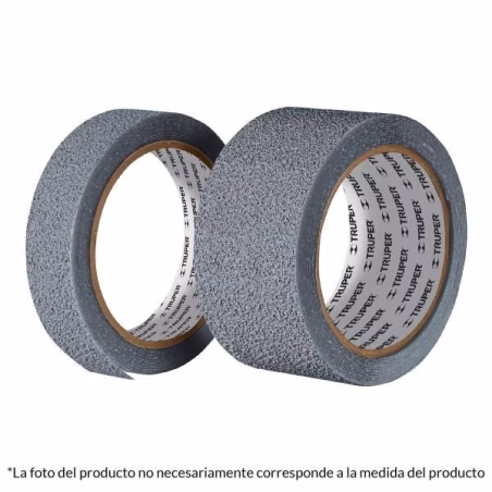 Cinta Antiderrapante 1" x5m Grises Entornos Humedos, Truper 101772