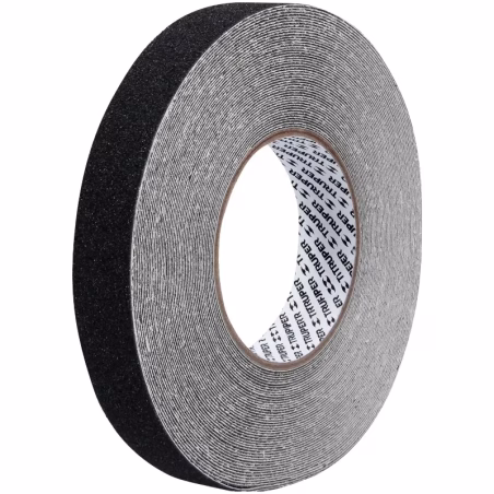 Cintas adhesivas antiderrapantes 1" x18m Negro Pisos y Rampas, Truper 101443