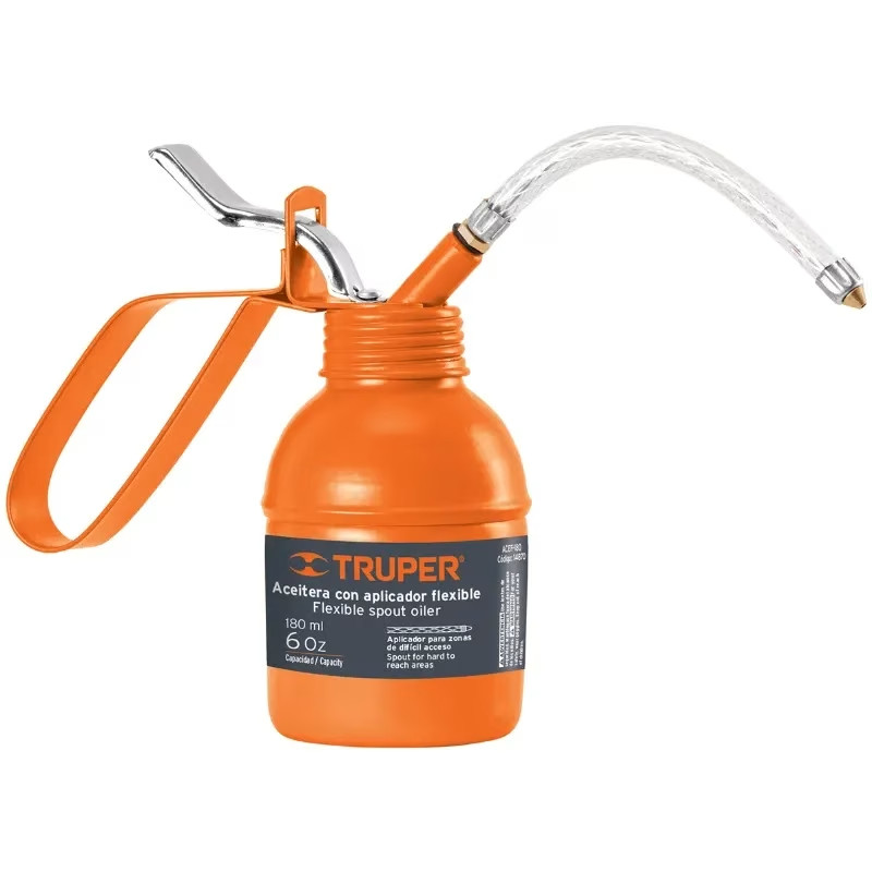 Aceiteras con aplicador flexible boquilla con punta de laton 180 ml, ACEF-180 14870 Truper