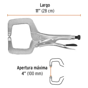 Alicate de Presion 11" Tipo C, en acero al carbono, PPP-11R 17417 Truper
