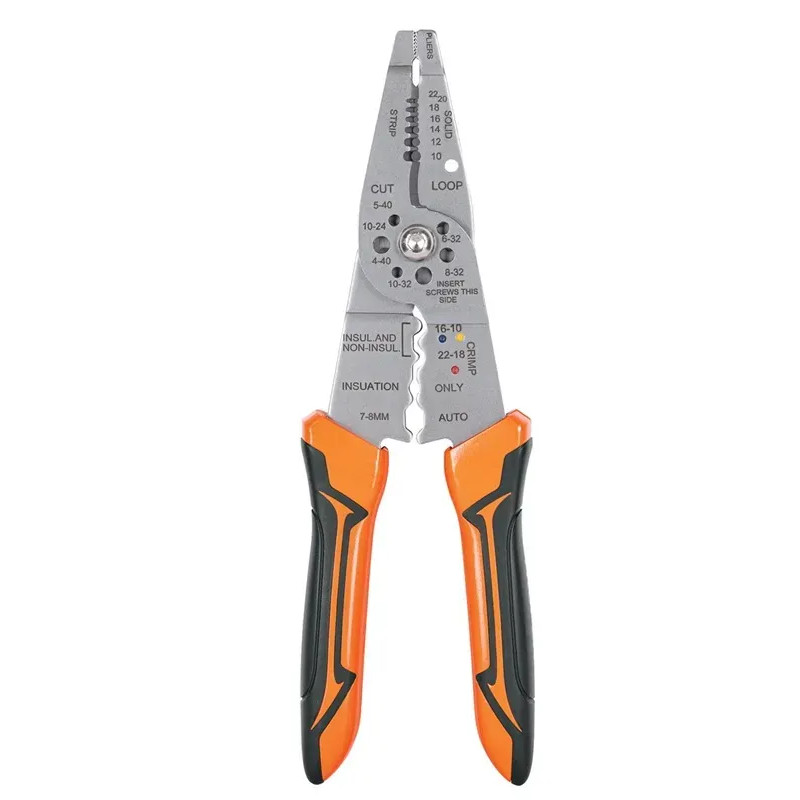 Alicate Pela Cable 8" Pulgadas, 6 Calibres y 4 Mordazas para Crimpar PE-CA-8 17357 Truper