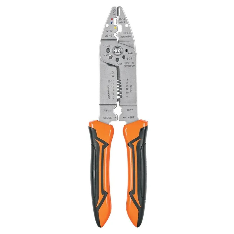 Alicate Pela Cable 9" Pulgadas, 8 Calibres y 4 Mordazas para Crimpar PE-CA-9 17353 Truper