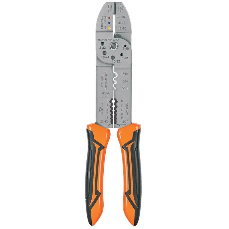 Alicate Pela Cable 10" Pulgadas, 6 Calibres y 10 Mordazas para Crimpar PE-CA-10 17358 Truper