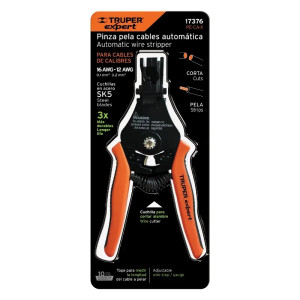 Alicate Pela Cable Automatico 6" Pulgadas, Cuchillas acero SK5, Cables de 1, 1.6, 2, 2.6 y 3.2 mm, PE-CA-X 17376 Truper