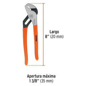 Alicate picoloro 8" acero al carbono mango de vinil, PEX-8 17350 Truper