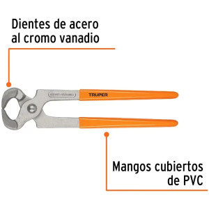 Alicate Tenaza 10", para carpinteros en acero al cromo vanadio, Mango de vinil, TN-10 17386 Truper