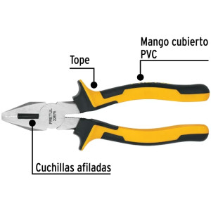 Alicate universal 7" comfort Grip en Acero al carbono, PEL-7PX 22676 Pretul