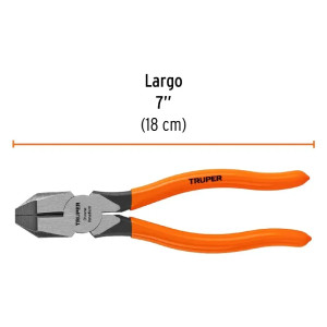 Alicate universal 7" Profesional acero al cromo vanadio Mango de Vinil, T201-7 17303 Truper