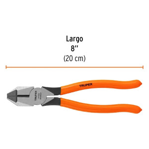 Alicate universal 8" Profesional acero al cromo vanadio Mango de Vinil, T201-8 17304 Truper