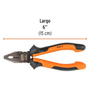 Alicate universal aislado 6" 1000v Electricista Comfort Grip Acero al cromo vanadio, T201-6X 12347 Truper