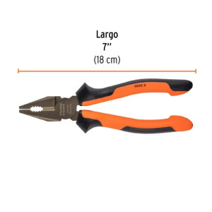 Alicate universal aislado 7" 1000v Electricista Comfort Grip Acero al cromo vanadio, T201-7X 17329 Truper