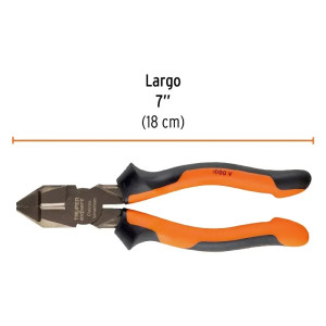 Alicate universal aislado 7" 1000v Electricista Comfort Grip Acero al cromo vanadio, T200-7X 17338 Truper