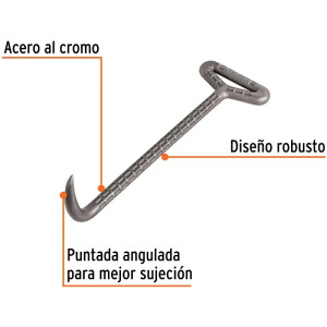Amarrador de columnas, Acero templado Recubrimiento PVC 300ml 1/2", AM-VA 12815 Truper