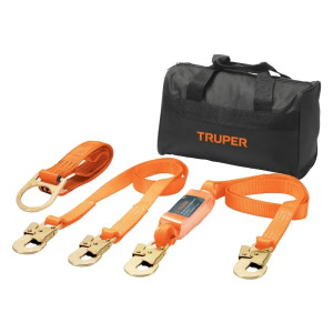 Kit contra caídas con arnes de tres anillos Truper 100889