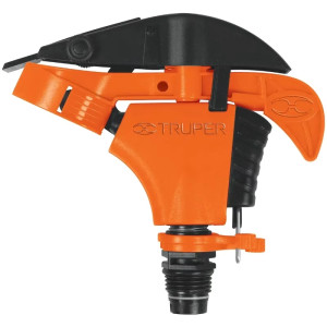 Aspersor Plastico Solo cabeza Entrada 1/2", Estaca 21cm, Alcance 8.5m, Area 360, 50 PSI, ASP-P 10333 Truper