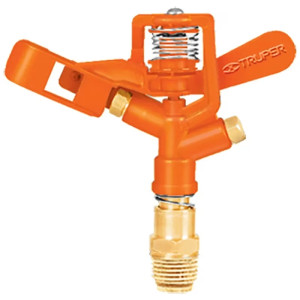 Aspersor Metalico Solo Cabeza Altura Ajustable Entrada 1/2", Alcance 10.4m, Area 360, 50 PSI, DOS 10324 Truper