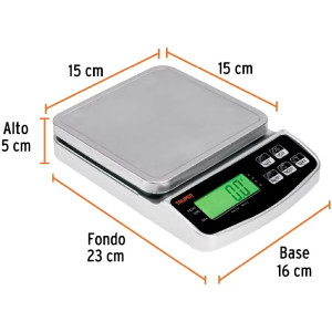 Balanzas Digital de Presicion 3Kg Bascula CharolaInox Truper 102317