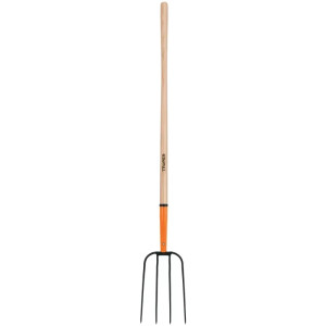 Trinches Bieldo 4 Dientes, 8 1/2 x 12 1/2 x 48" para paja Mango Largo, BPJ-4 11003 Truper