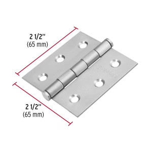 Bisagras cuadrada 2-1/2" Acero Inoxidable Capuchina CPlana 2mm Hermex 43226