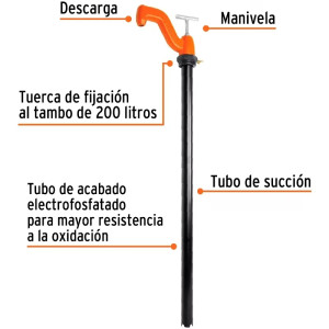 Bombas Extractora de Solventes con manija tipo T, Tubo 1 1/2" Longitud 86 cm, BOMEX-35 16853 Truper