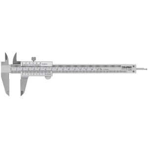 Calibrador Analogico Pulgadas y Milimetros 6 o 150mm", en acero inoxidable, CAL-6MP 14394 Truper
