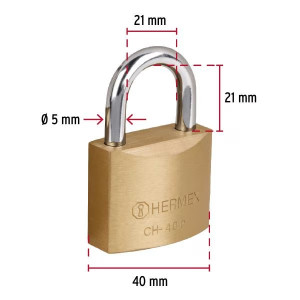Candados 40mm S2 Hierro 2llaves Hermex 23518