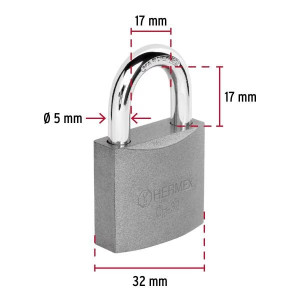 Candados 32mm S3 Hierro Hermex 43791