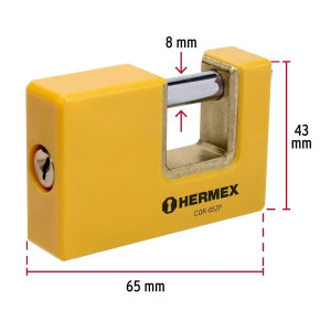 Candados Antipalanca 65mm S4 2Llaves Hermex 22514