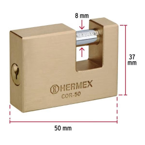 Candados Antipalanca 50mm S7 2Llaves Hermex 43355