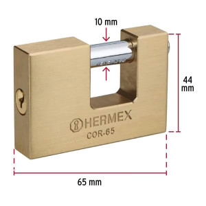 Candados Antipalanca 65mm S7 2Llaves Hermex 43356