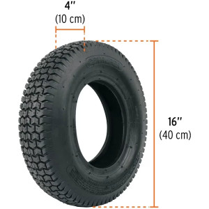 Llanta Neumatica Reforzada 16 x 4 Pulgadas, llanta sola sin camara, N 11850 Truper