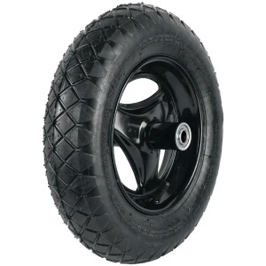 Llanta completa Neumatica Reforzada 16 x 3 Pulgadas, Rodamientos Alta durabilidad, RN-P 25006 Truper