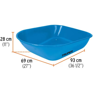 Carretilla Reforzada 5.5f ft3 o 80 Litros, Llanta Neumatica 16 x 4 Pulgadas, Calibre 20, CAT-50ND 11752 Truper