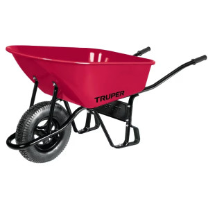 Carretilla Reforzada 6ft 100L, Llanta Neumatica 16X4" Soportan 580kg Calibre 21, CAT-60ND 11776 Truper