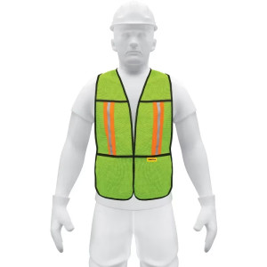 Chaleco de Seguridad Unitalla Verde Cintas Dobles 3/4" Alta Visibilidad, CHS-200V 21026 Pretul