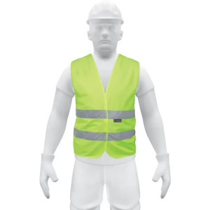 Chaleco de Seguridad Unitalla Verde Cintas 2" con cierre Alta Visibilidad, CHS-500V 13425 Truper