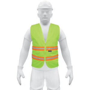 Chaleco de Seguridad Unitalla Verde Cintas Dobles 3/4" con cierre Alta Visibilidad, CHS-600V 13474 Truper